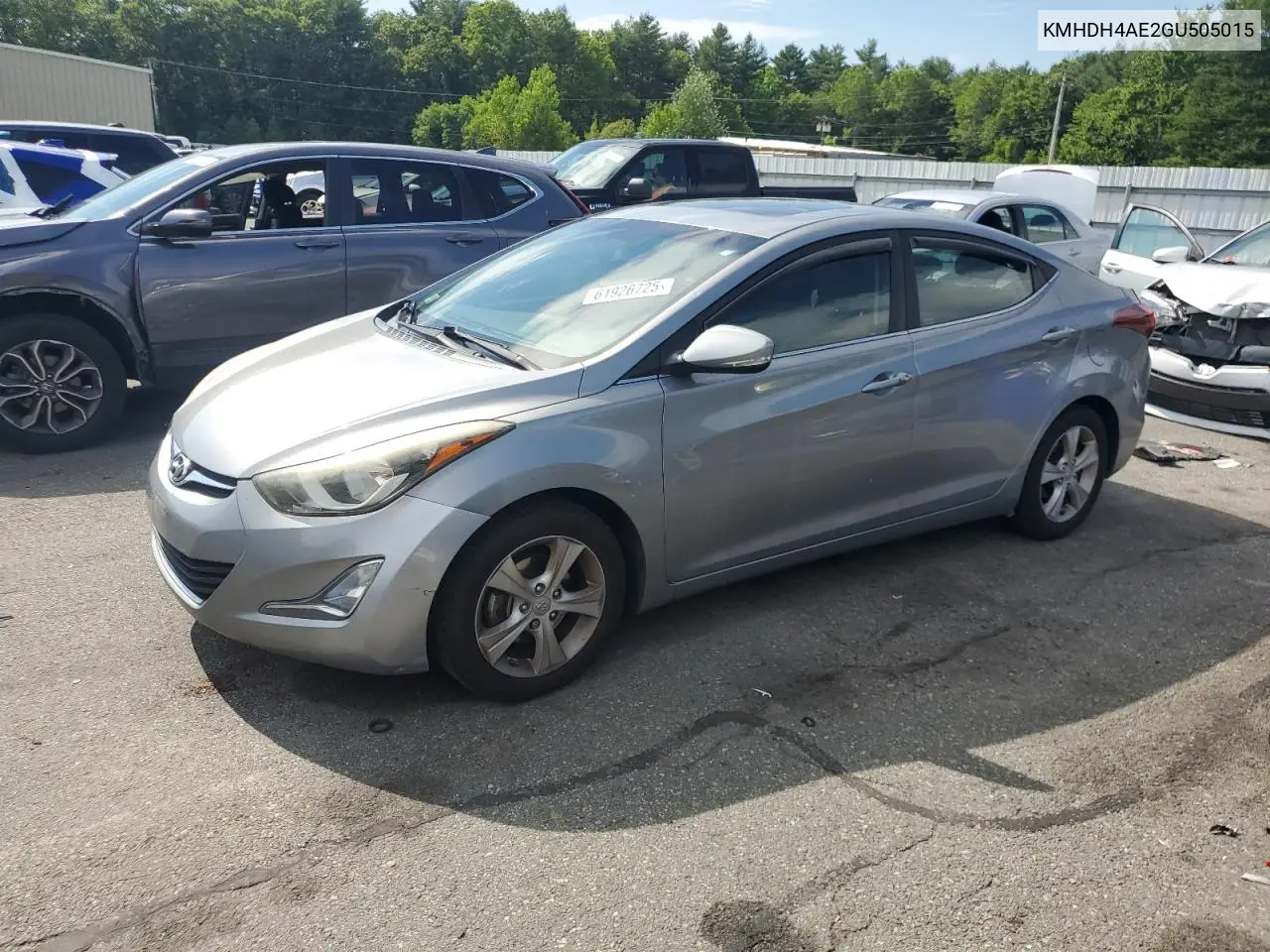 2016 Hyundai Elantra Se VIN: KMHDH4AE2GU505015 Lot: 61926725