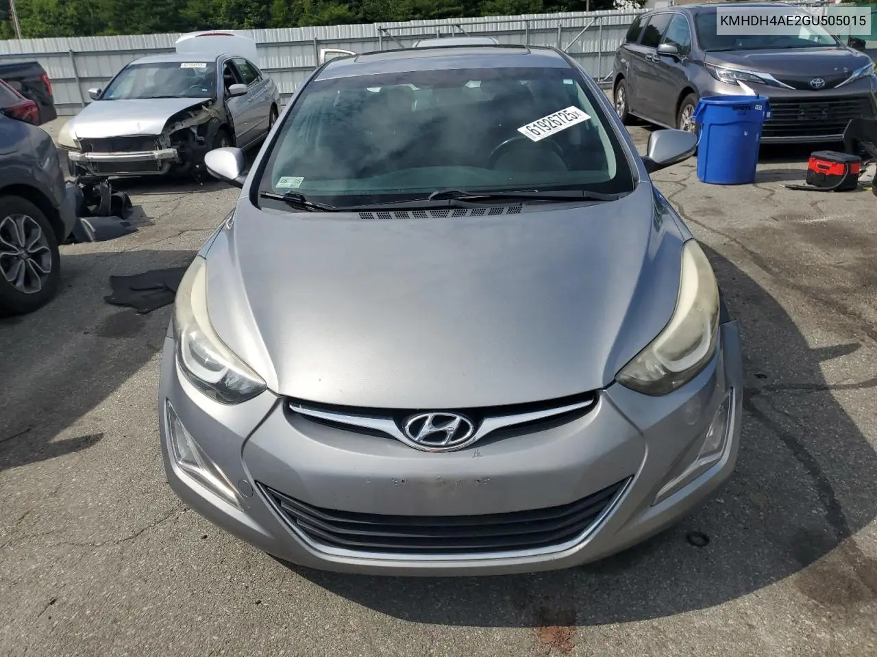 2016 Hyundai Elantra Se VIN: KMHDH4AE2GU505015 Lot: 61926725