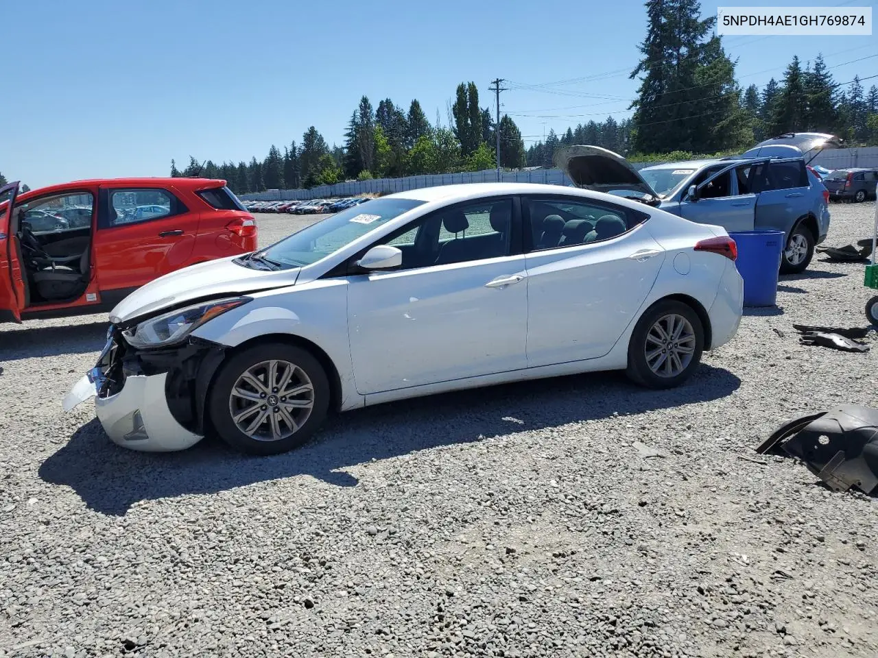 2016 Hyundai Elantra Se VIN: 5NPDH4AE1GH769874 Lot: 62957465