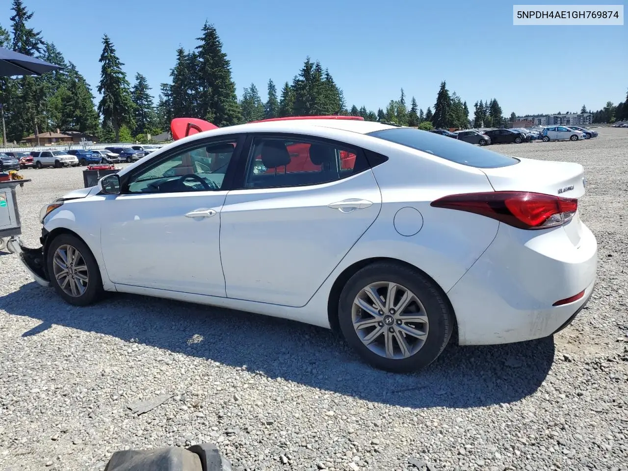 2016 Hyundai Elantra Se VIN: 5NPDH4AE1GH769874 Lot: 62957465
