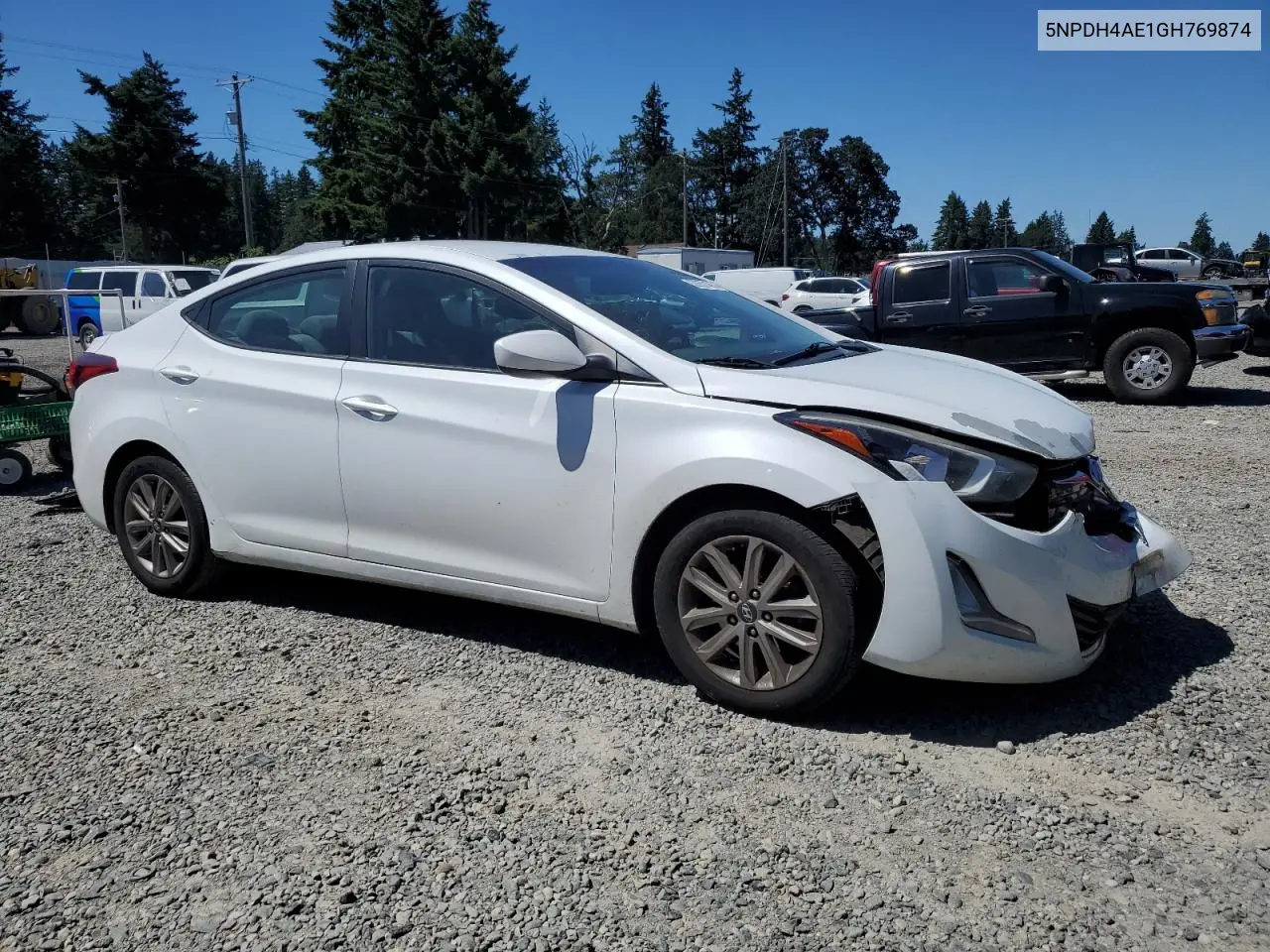 2016 Hyundai Elantra Se VIN: 5NPDH4AE1GH769874 Lot: 62957465