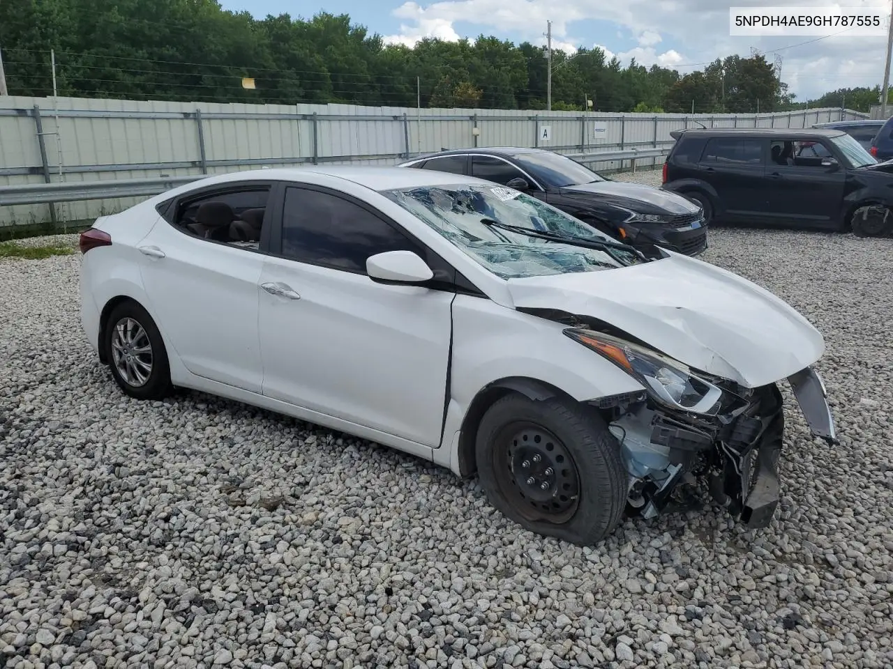 2016 Hyundai Elantra Se VIN: 5NPDH4AE9GH787555 Lot: 63244655