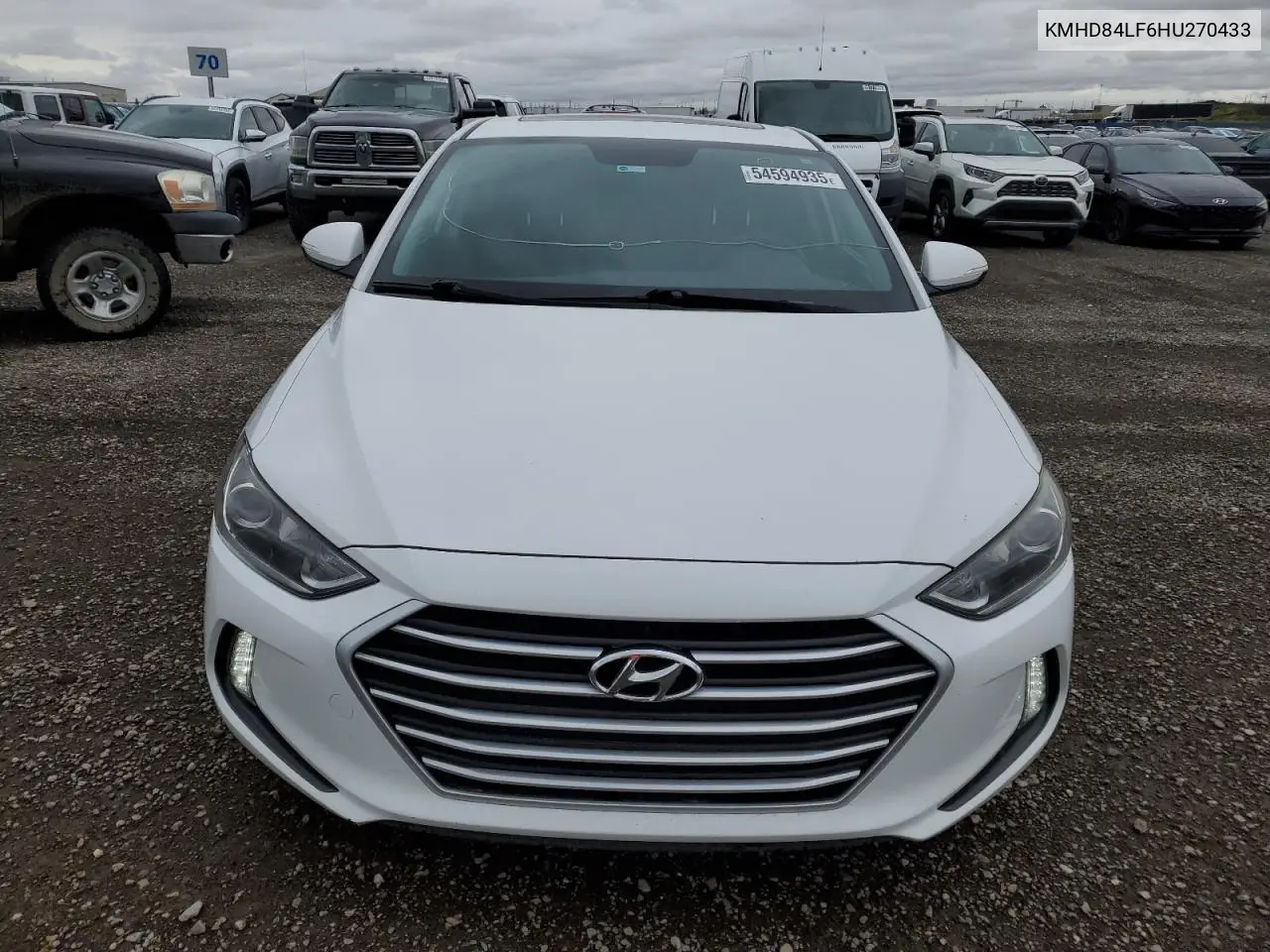 2017 Hyundai Elantra Se VIN: KMHD84LF6HU270433 Lot: 54594935