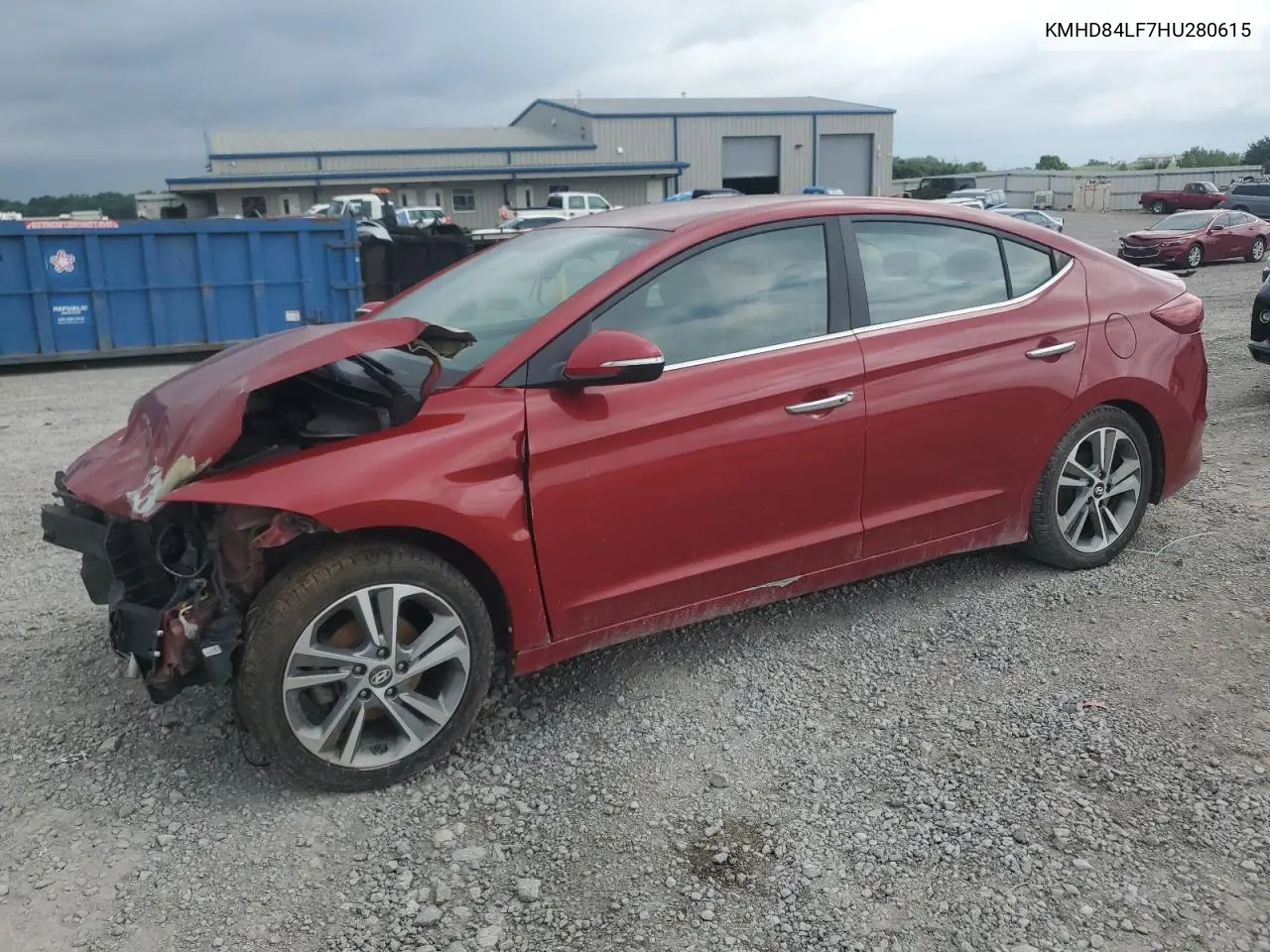 2017 Hyundai Elantra Se VIN: KMHD84LF7HU280615 Lot: 62810375