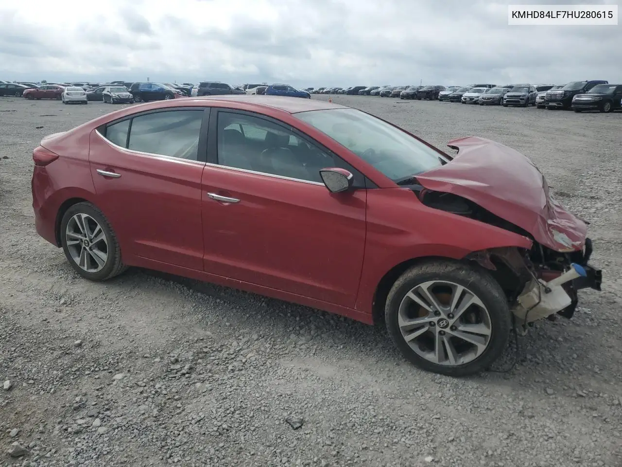 2017 Hyundai Elantra Se VIN: KMHD84LF7HU280615 Lot: 62810375