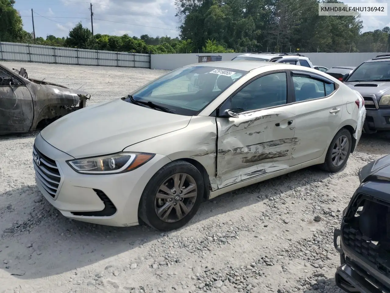 2017 Hyundai Elantra Se VIN: KMHD84LF4HU136942 Lot: 62919055