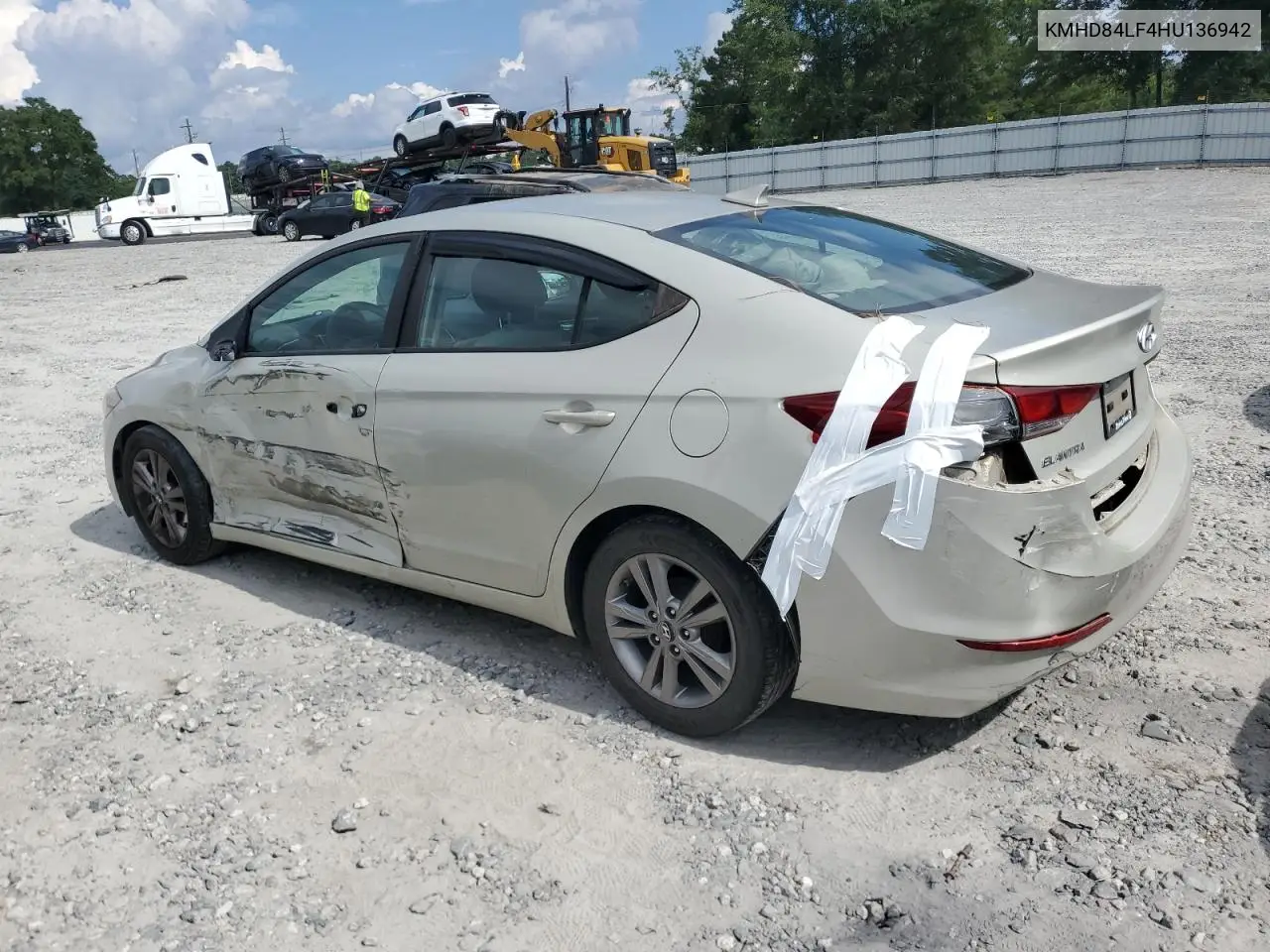 2017 Hyundai Elantra Se VIN: KMHD84LF4HU136942 Lot: 62919055