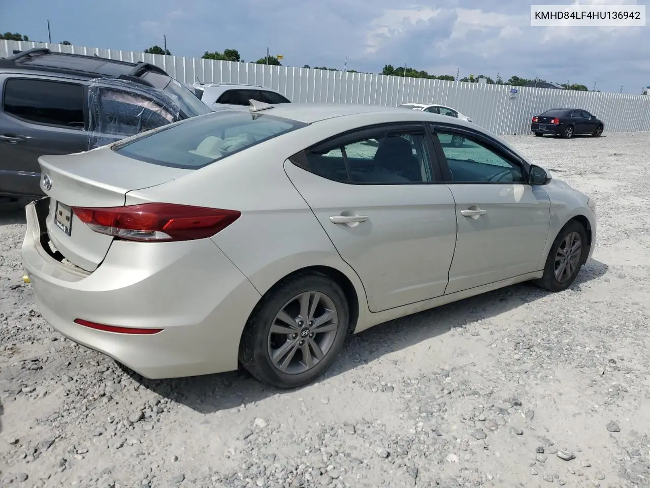 2017 Hyundai Elantra Se VIN: KMHD84LF4HU136942 Lot: 62919055