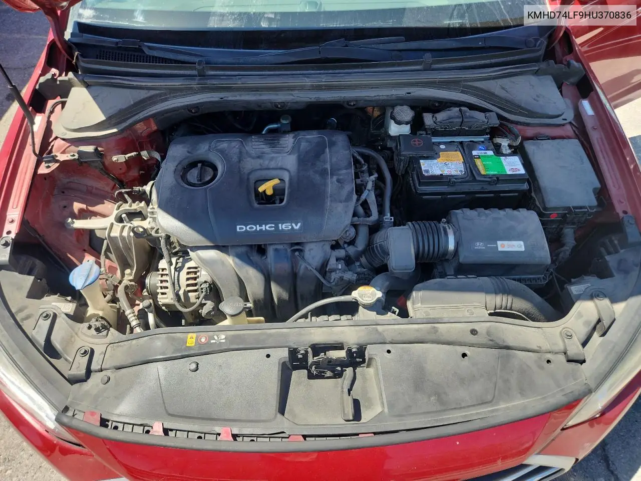 2017 Hyundai Elantra Se VIN: KMHD74LF9HU370836 Lot: 62955515