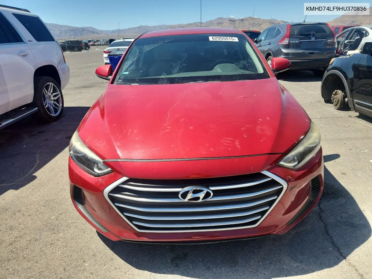 2017 Hyundai Elantra Se VIN: KMHD74LF9HU370836 Lot: 62955515