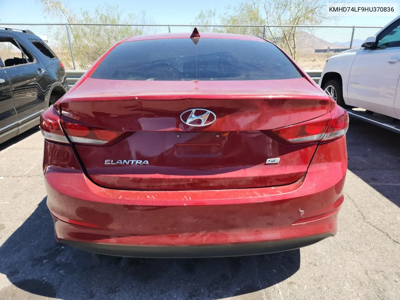 2017 Hyundai Elantra Se VIN: KMHD74LF9HU370836 Lot: 62955515