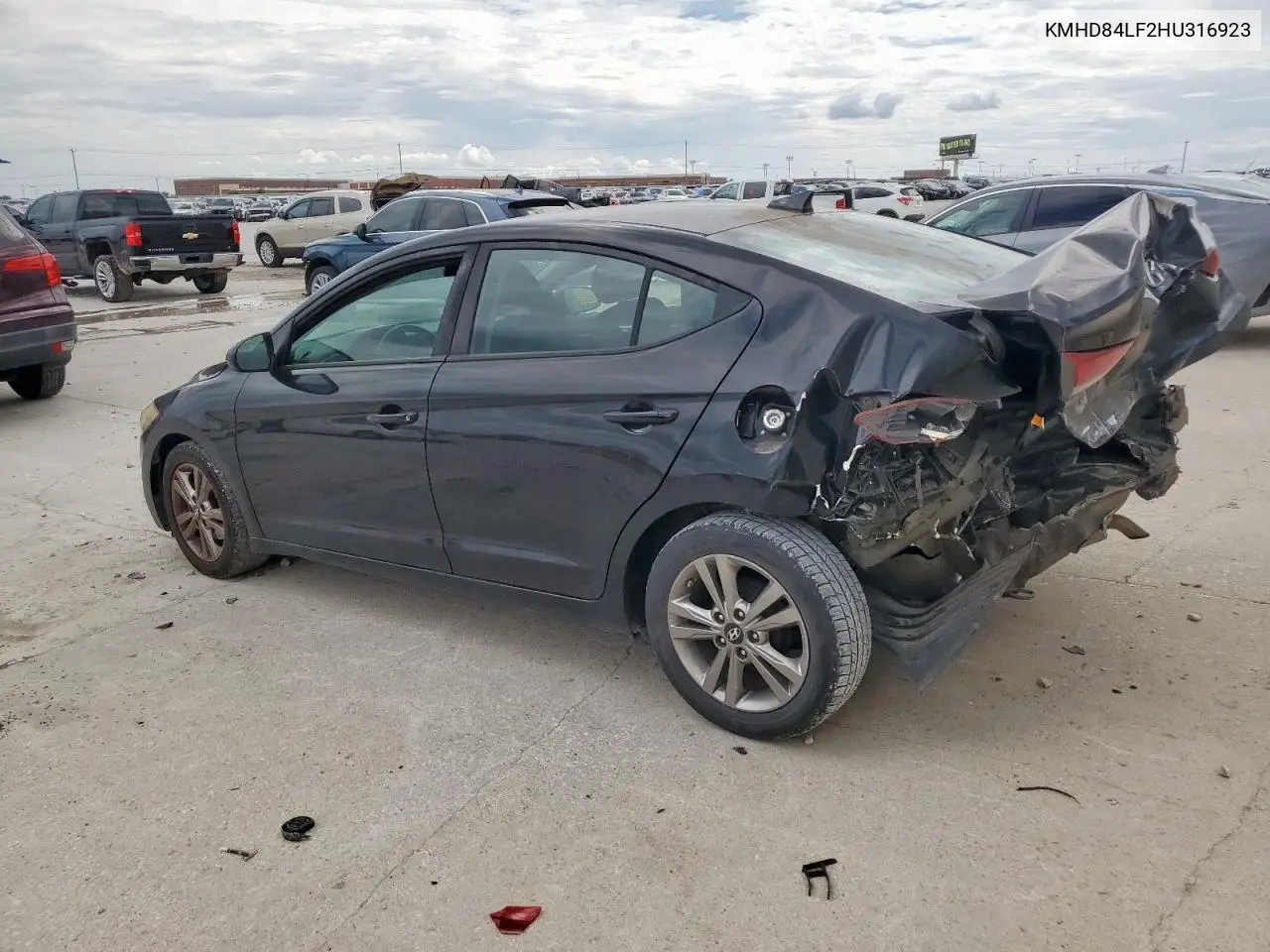 2017 Hyundai Elantra Se VIN: KMHD84LF2HU316923 Lot: 63271625