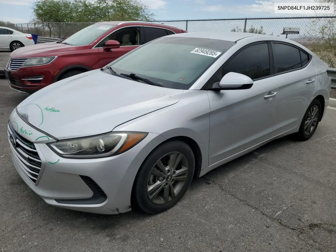 2018 Hyundai Elantra Sel VIN: 5NPD84LF1JH239725 Lot: 62949285