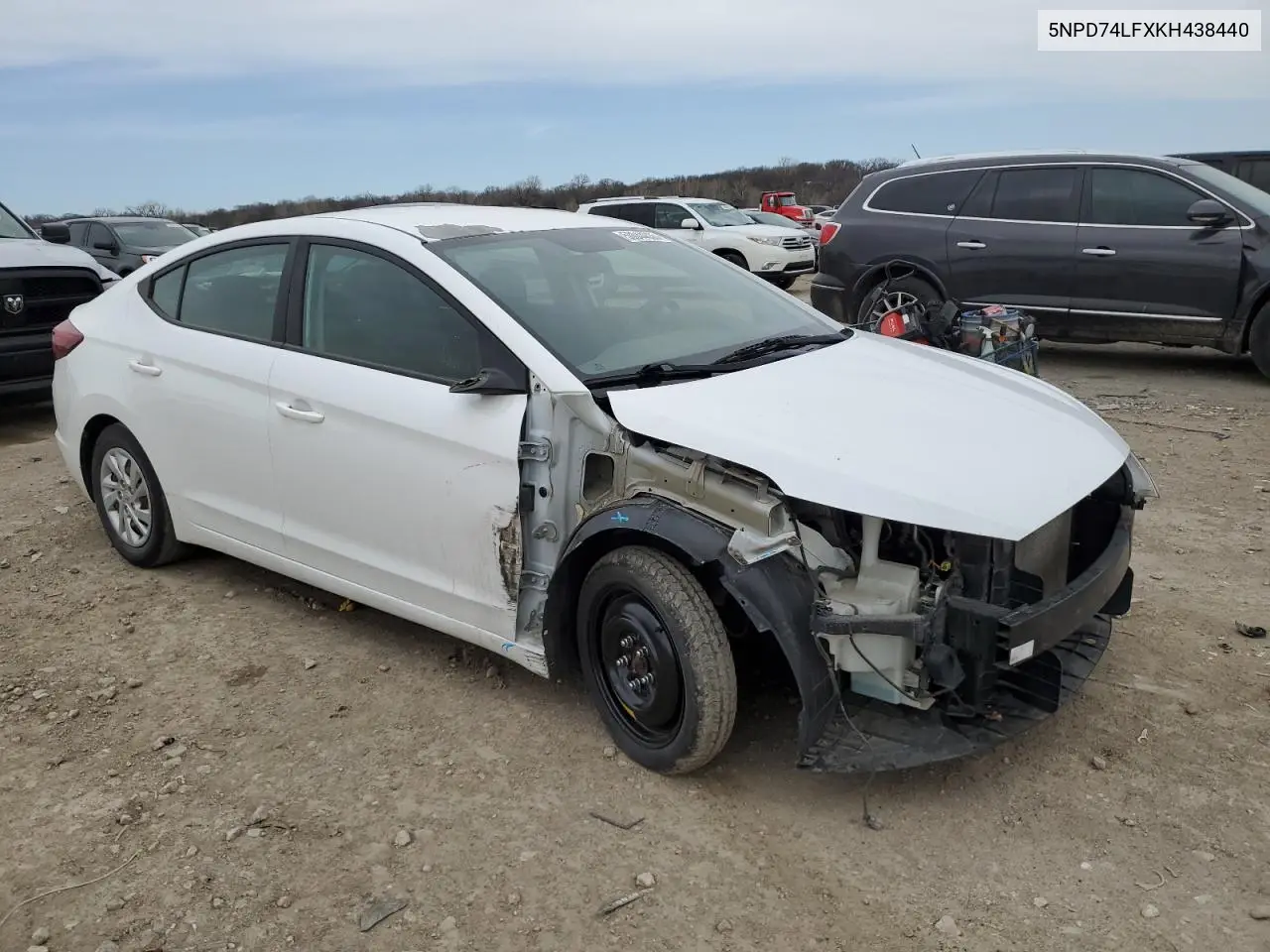 2019 Hyundai Elantra Se VIN: 5NPD74LFXKH438440 Lot: 50044035