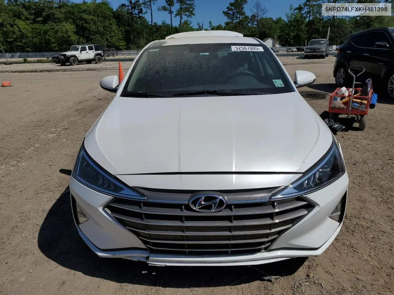 2019 Hyundai Elantra Se VIN: 5NPD74LFXKH481398 Lot: 52567005