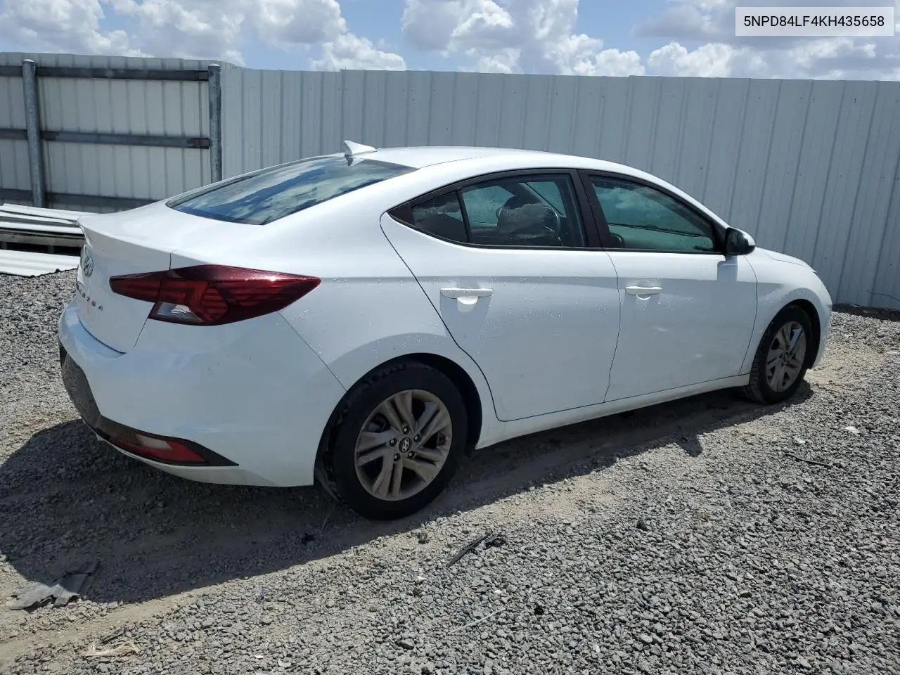 2019 Hyundai Elantra Sel VIN: 5NPD84LF4KH435658 Lot: 52697225