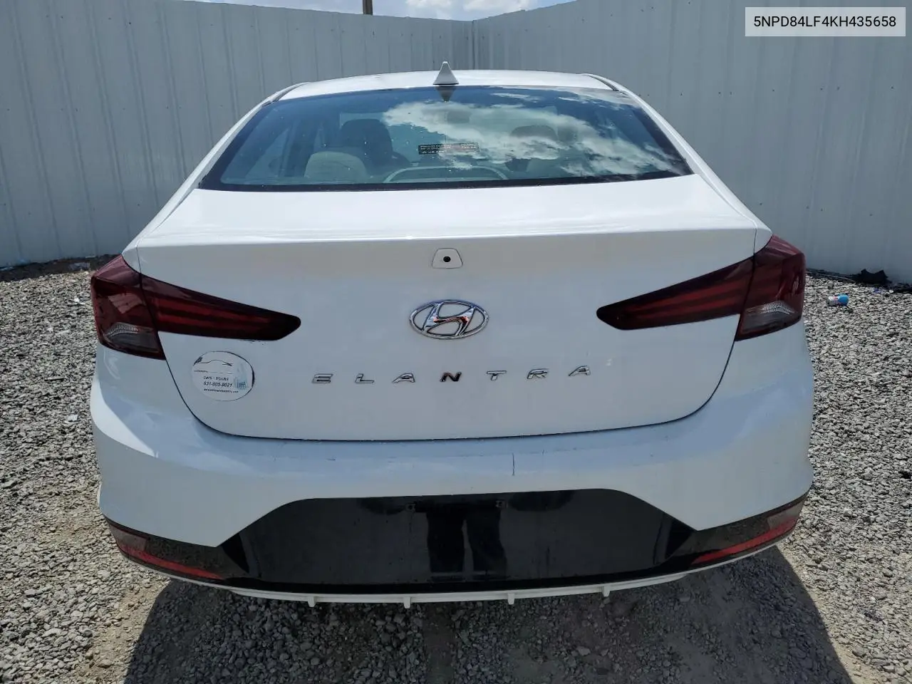 2019 Hyundai Elantra Sel VIN: 5NPD84LF4KH435658 Lot: 52697225