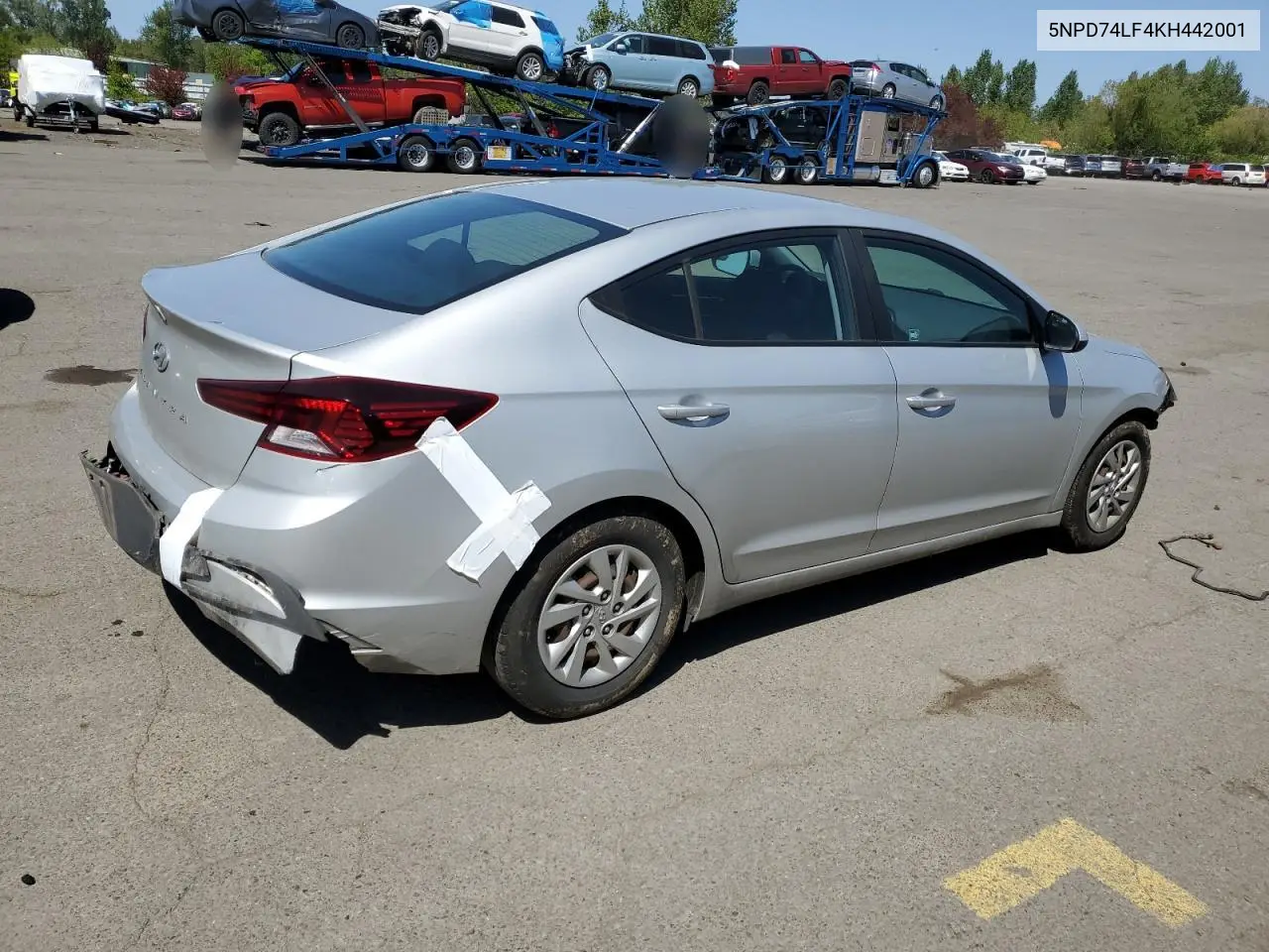 2019 Hyundai Elantra Se VIN: 5NPD74LF4KH442001 Lot: 54214575