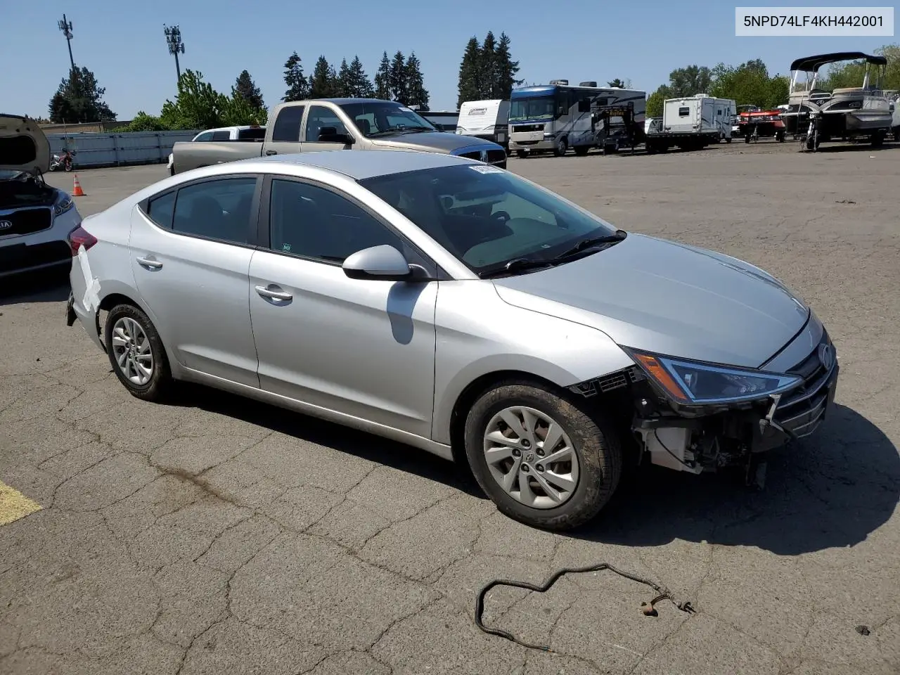 2019 Hyundai Elantra Se VIN: 5NPD74LF4KH442001 Lot: 54214575