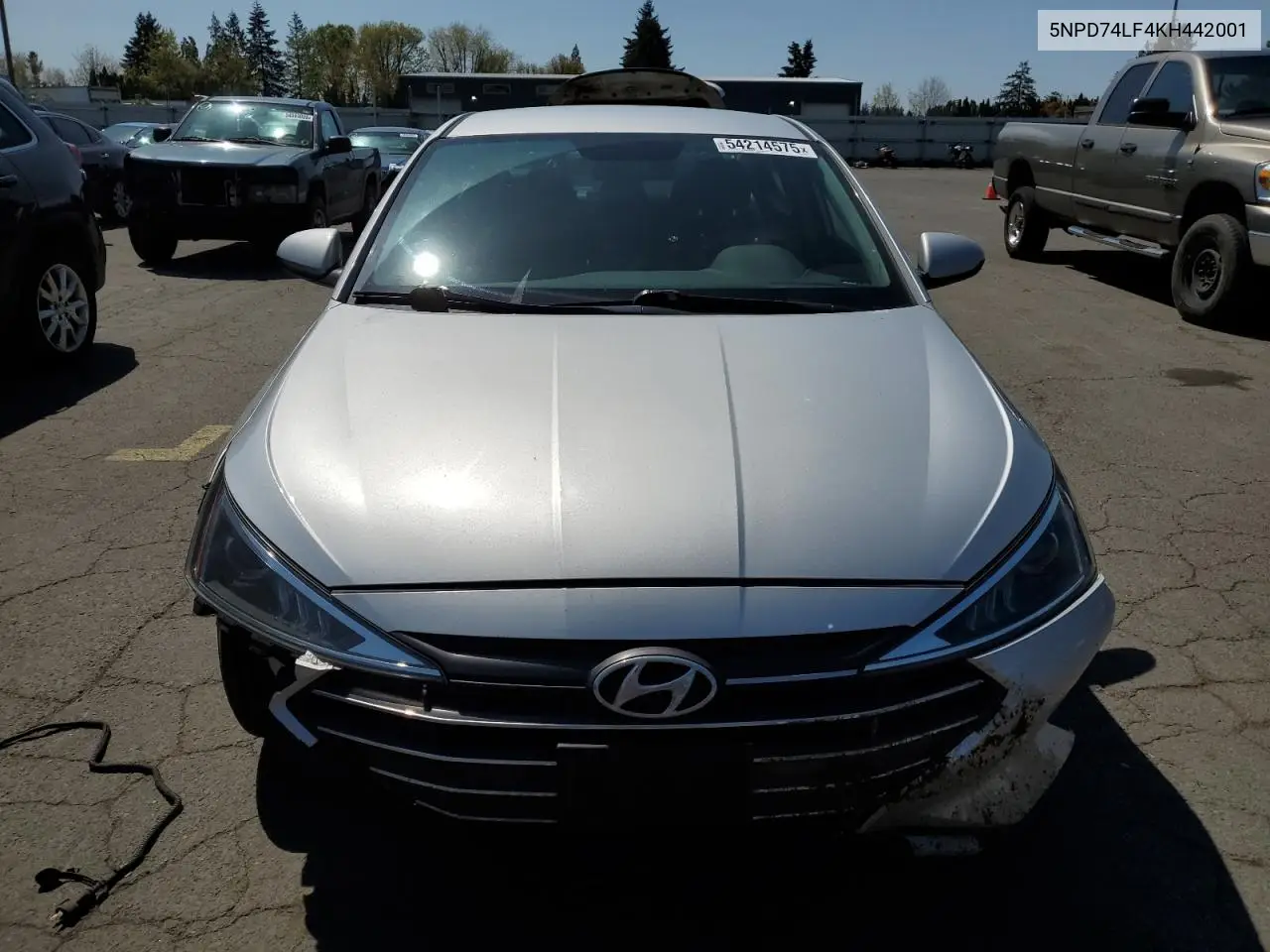 2019 Hyundai Elantra Se VIN: 5NPD74LF4KH442001 Lot: 54214575