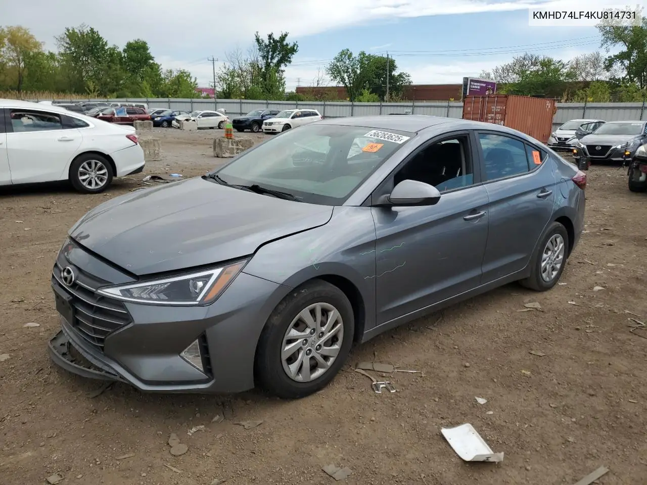 2019 Hyundai Elantra Se VIN: KMHD74LF4KU814731 Lot: 56283625