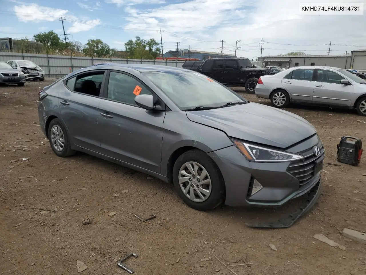 2019 Hyundai Elantra Se VIN: KMHD74LF4KU814731 Lot: 56283625