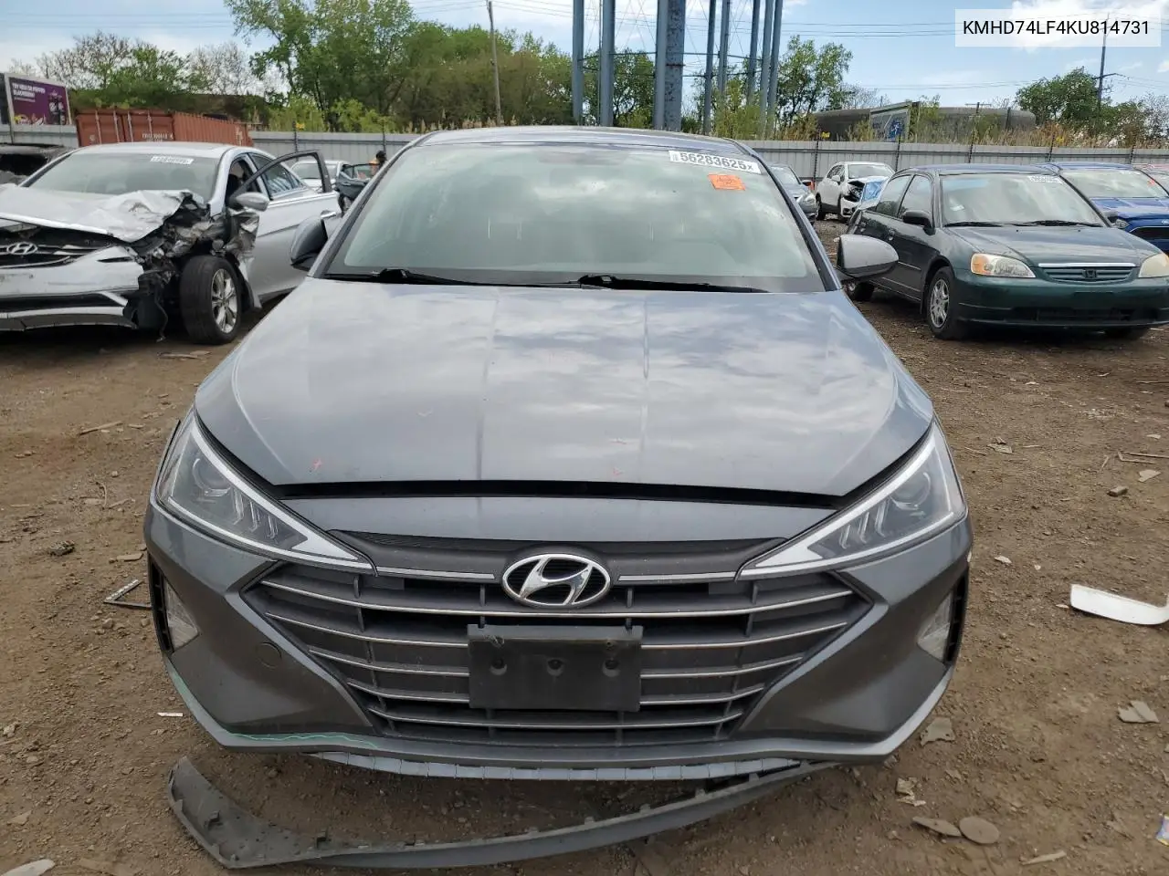 2019 Hyundai Elantra Se VIN: KMHD74LF4KU814731 Lot: 56283625