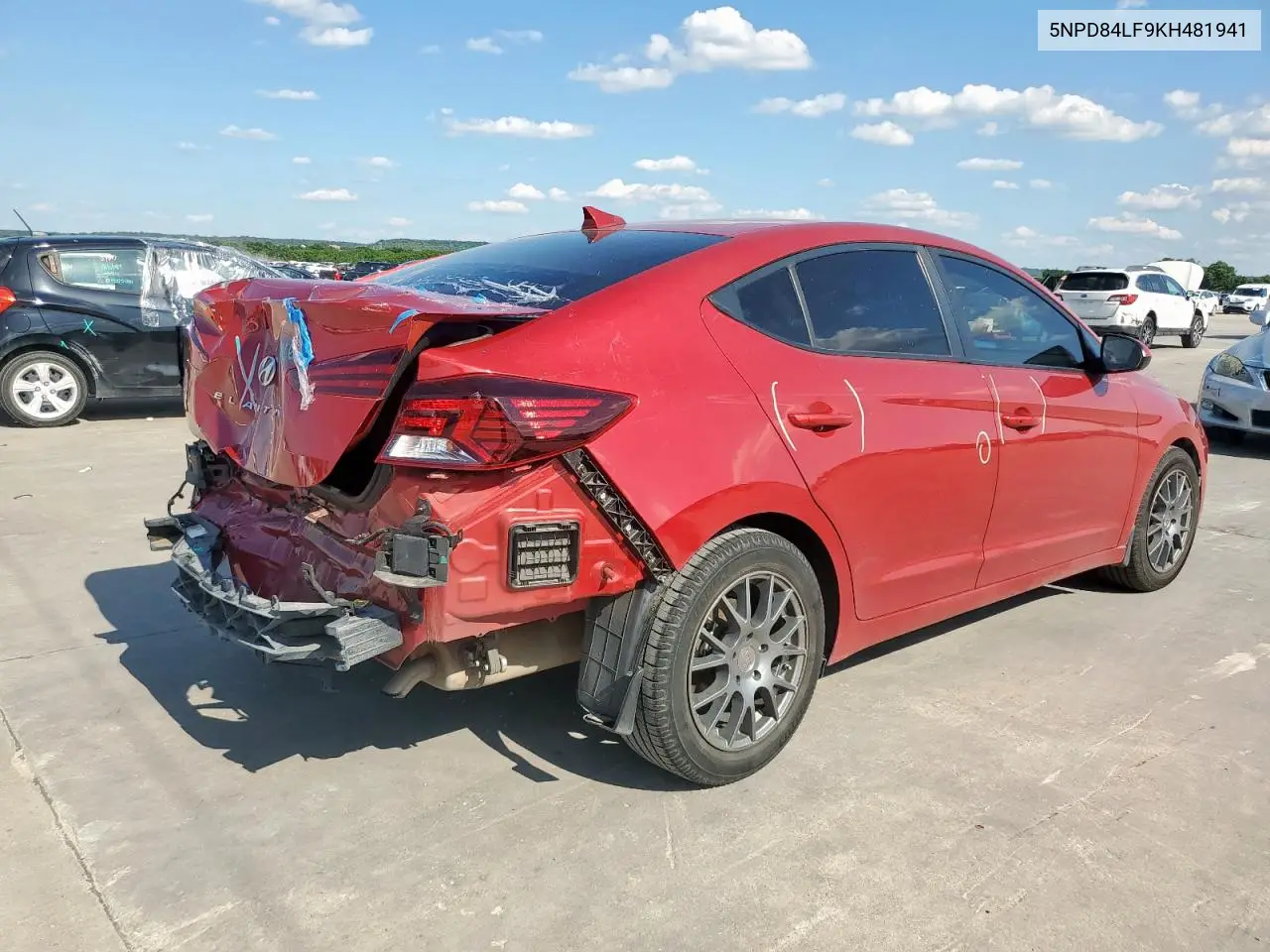 2019 Hyundai Elantra Sel VIN: 5NPD84LF9KH481941 Lot: 56580475