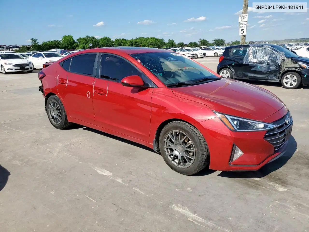 2019 Hyundai Elantra Sel VIN: 5NPD84LF9KH481941 Lot: 56580475