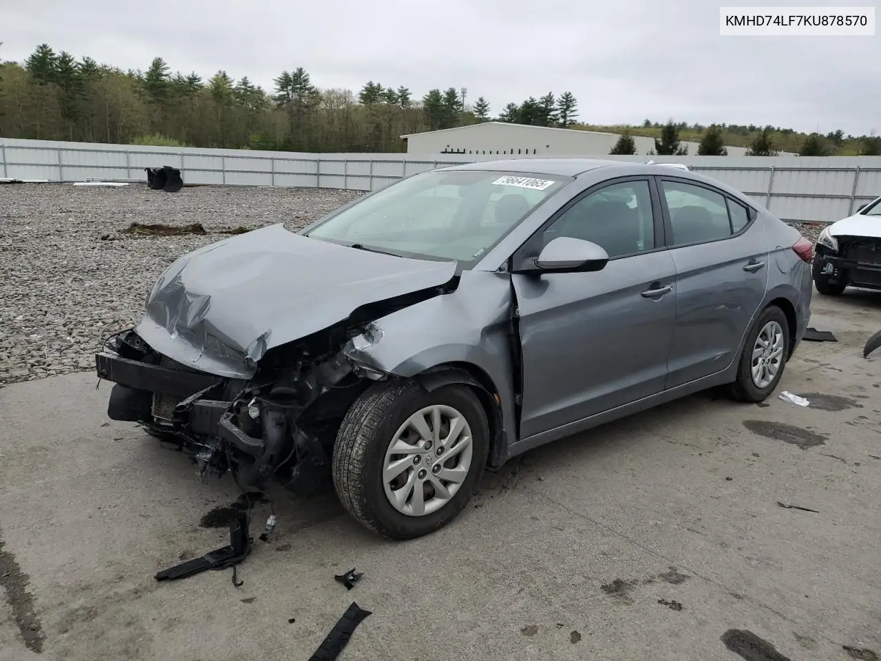 2019 Hyundai Elantra Se VIN: KMHD74LF7KU878570 Lot: 56641065