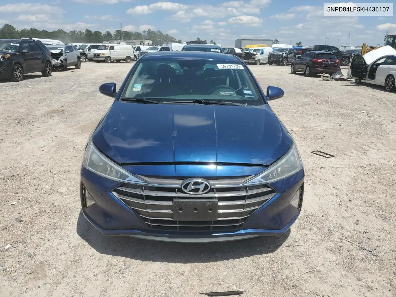 2019 Hyundai Elantra Sel VIN: 5NPD84LF5KH436107 Lot: 56701735