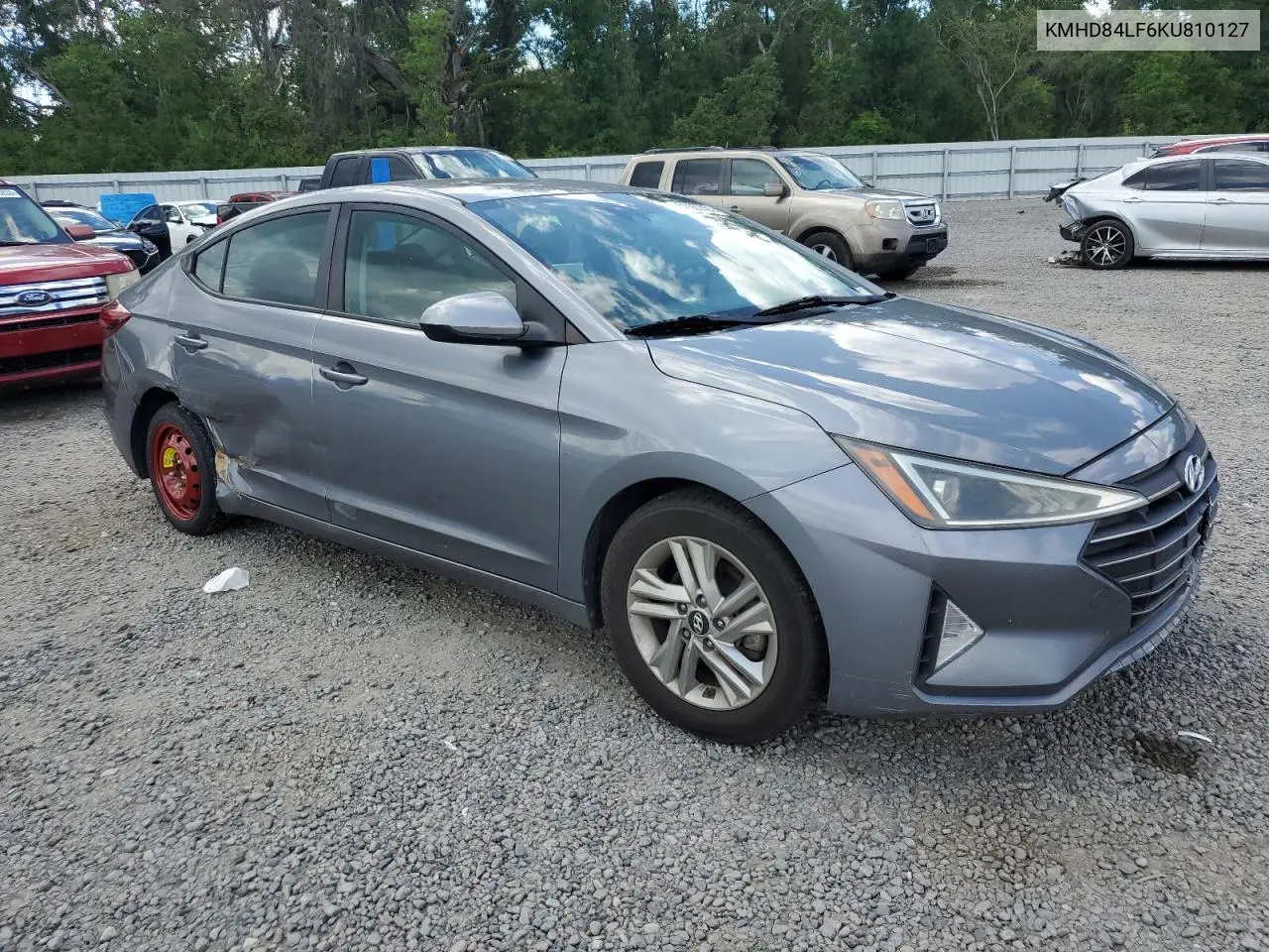 2019 Hyundai Elantra Sel VIN: KMHD84LF6KU810127 Lot: 57027085