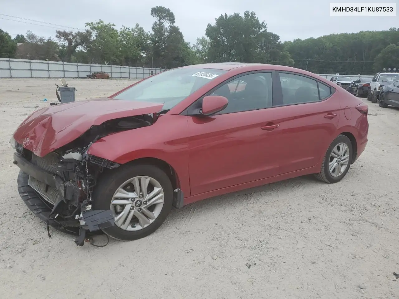 2019 Hyundai Elantra Sel VIN: KMHD84LF1KU87533 Lot: 61830435