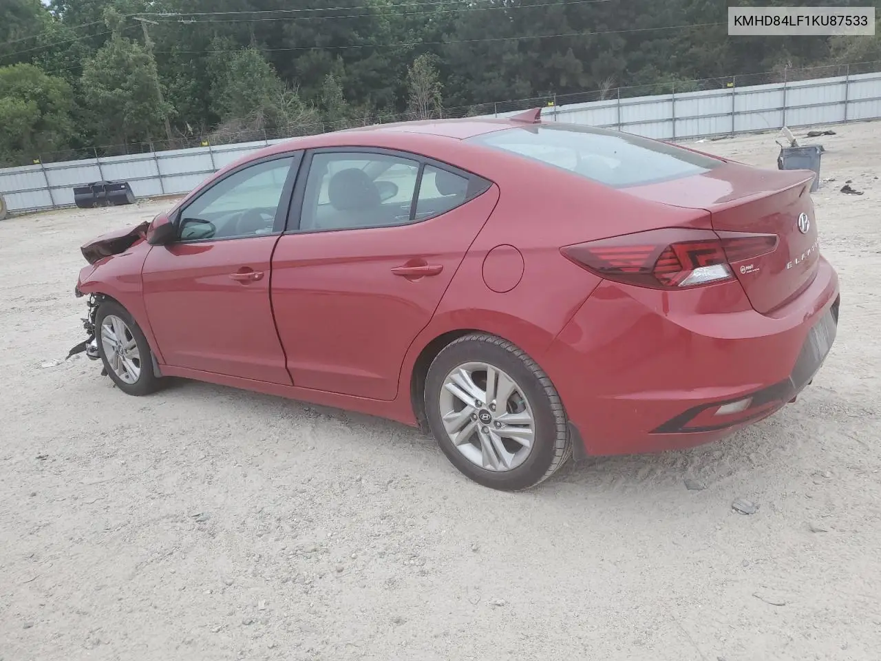 2019 Hyundai Elantra Sel VIN: KMHD84LF1KU87533 Lot: 61830435