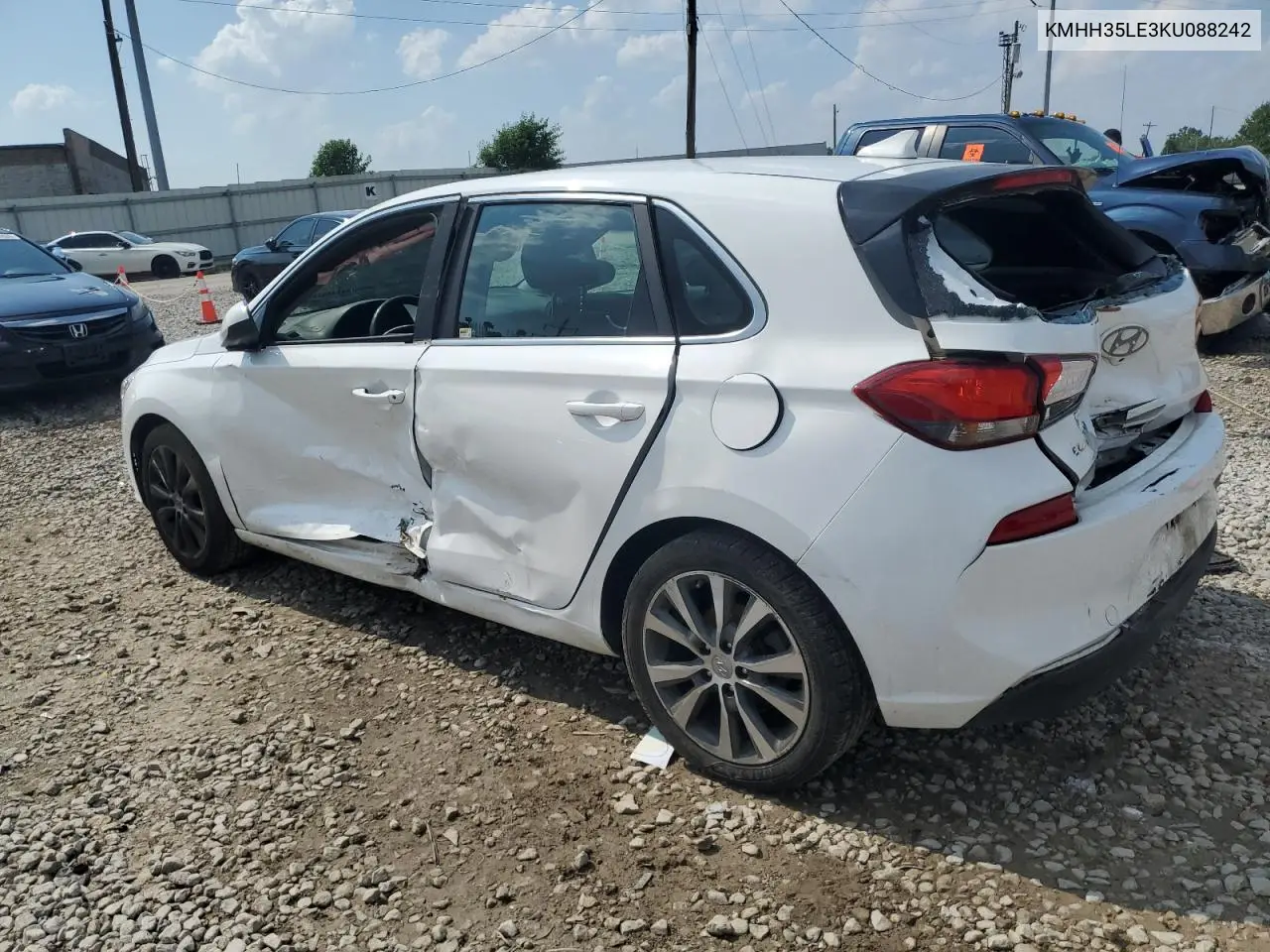2019 Hyundai Elantra Gt VIN: KMHH35LE3KU088242 Lot: 62075495