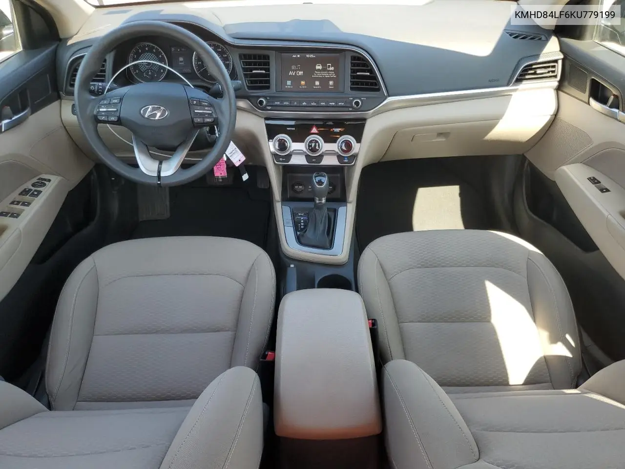 2019 Hyundai Elantra Sel VIN: KMHD84LF6KU779199 Lot: 62195005