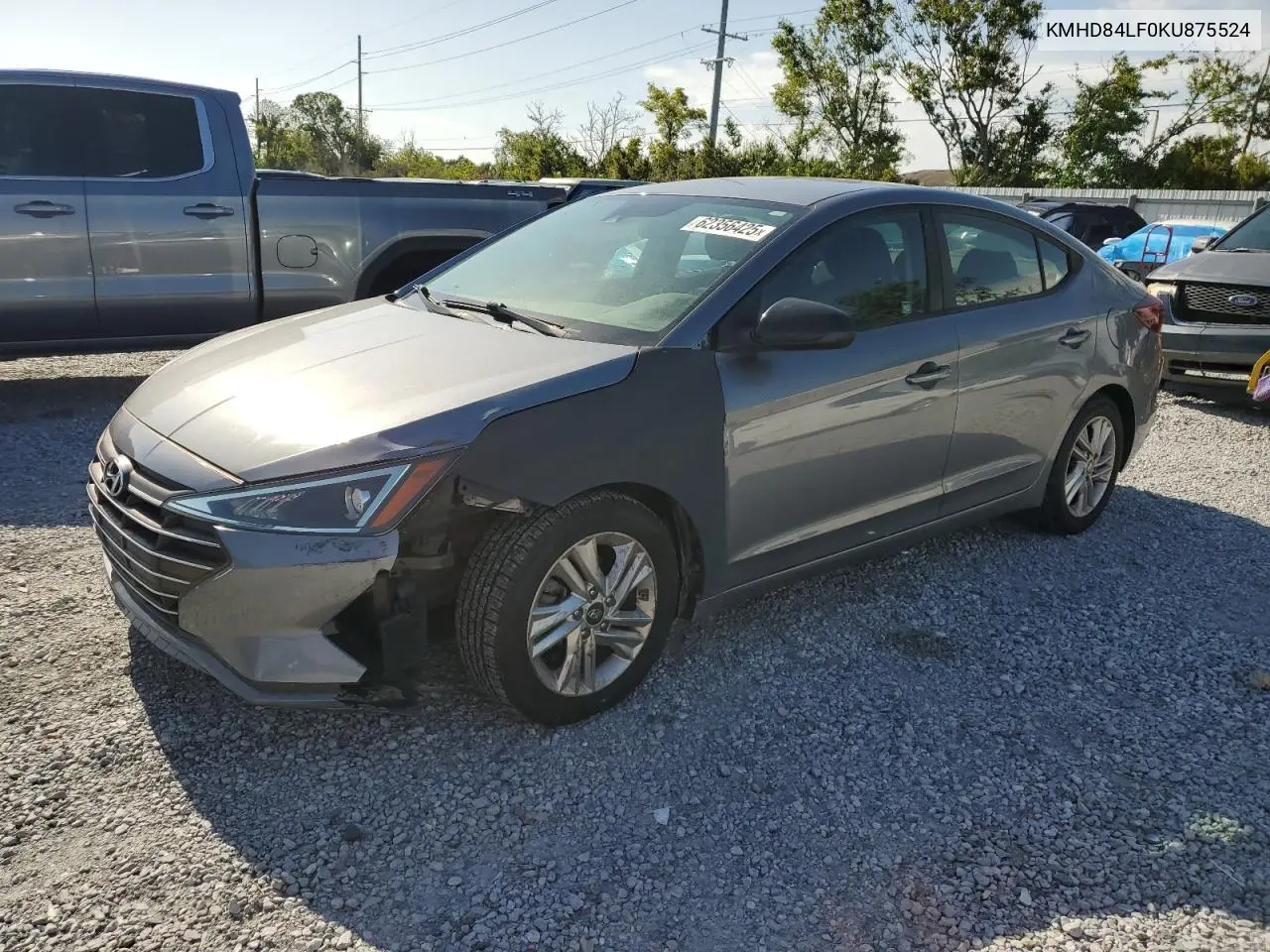 2019 Hyundai Elantra Sel VIN: KMHD84LF0KU875524 Lot: 62356425