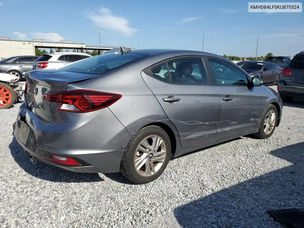 2019 Hyundai Elantra Sel VIN: KMHD84LF0KU875524 Lot: 62356425
