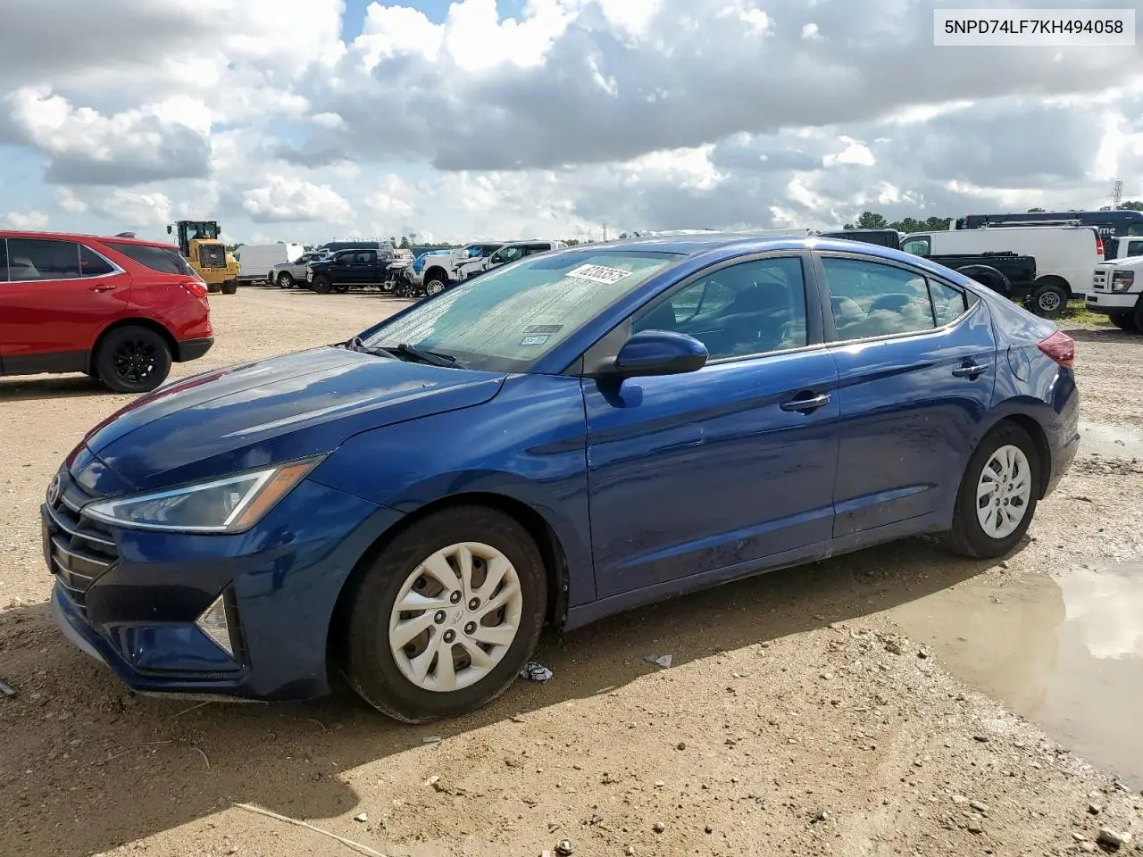 2019 Hyundai Elantra Se VIN: 5NPD74LF7KH494058 Lot: 62363575