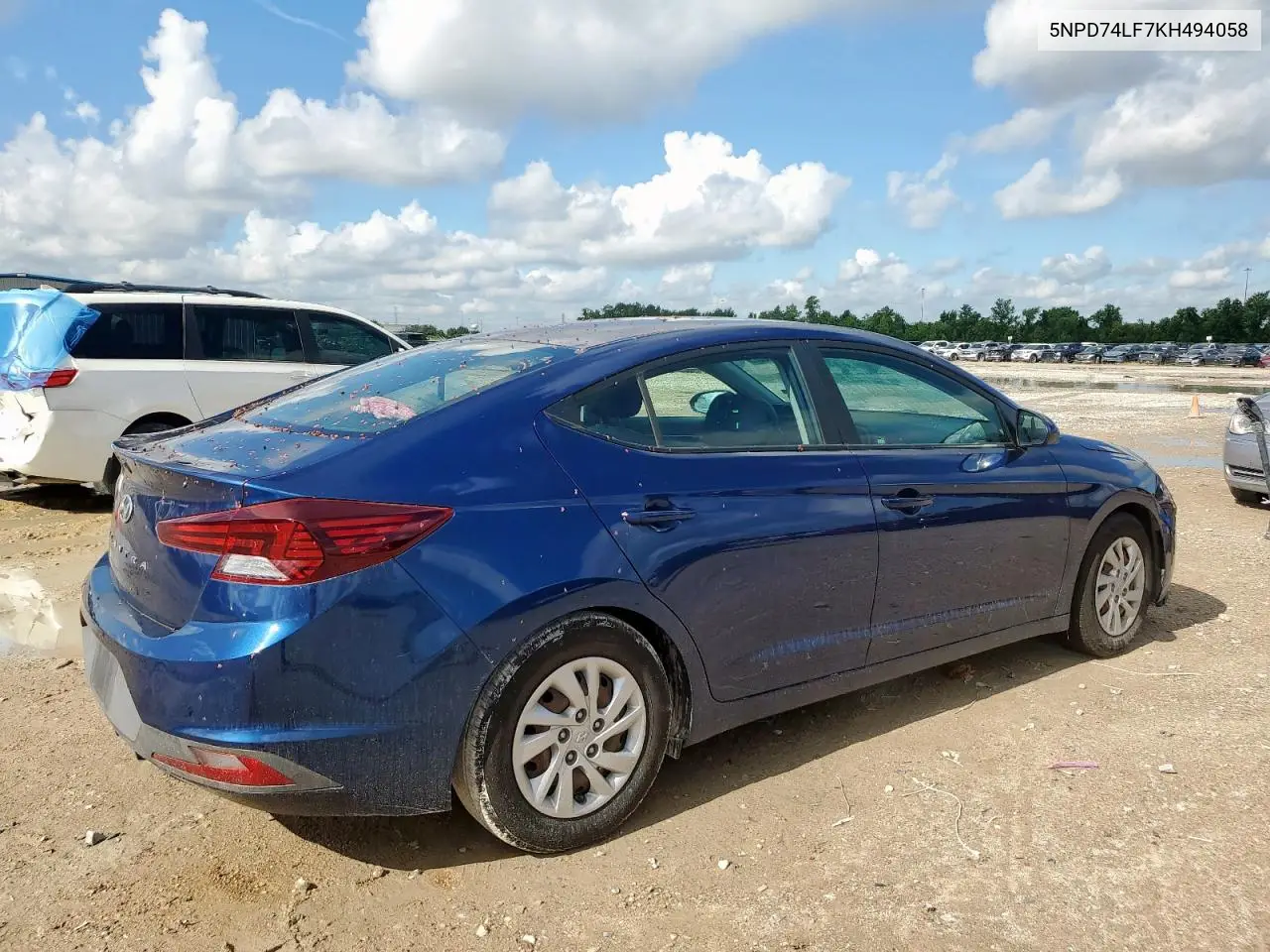 2019 Hyundai Elantra Se VIN: 5NPD74LF7KH494058 Lot: 62363575