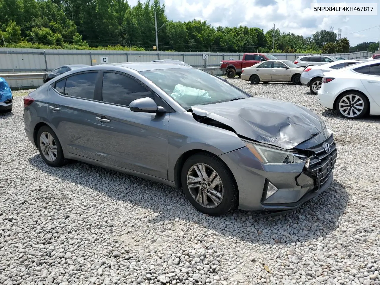 2019 Hyundai Elantra Sel VIN: 5NPD84LF4KH467817 Lot: 62394825