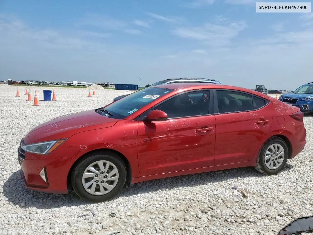2019 Hyundai Elantra Se VIN: 5NPD74LF6KH497906 Lot: 63308815