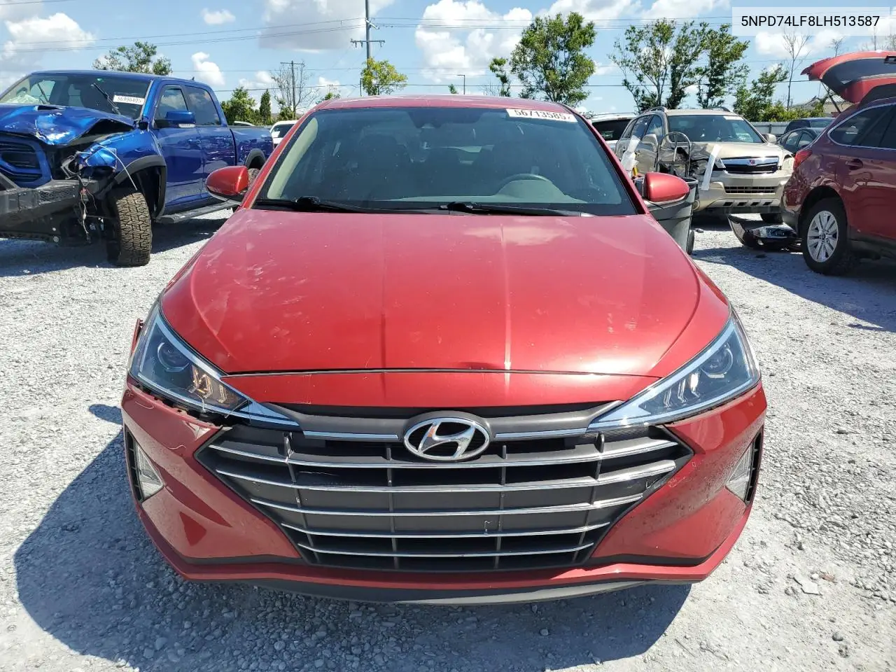 2020 Hyundai Elantra Se VIN: 5NPD74LF8LH513587 Lot: 56713585