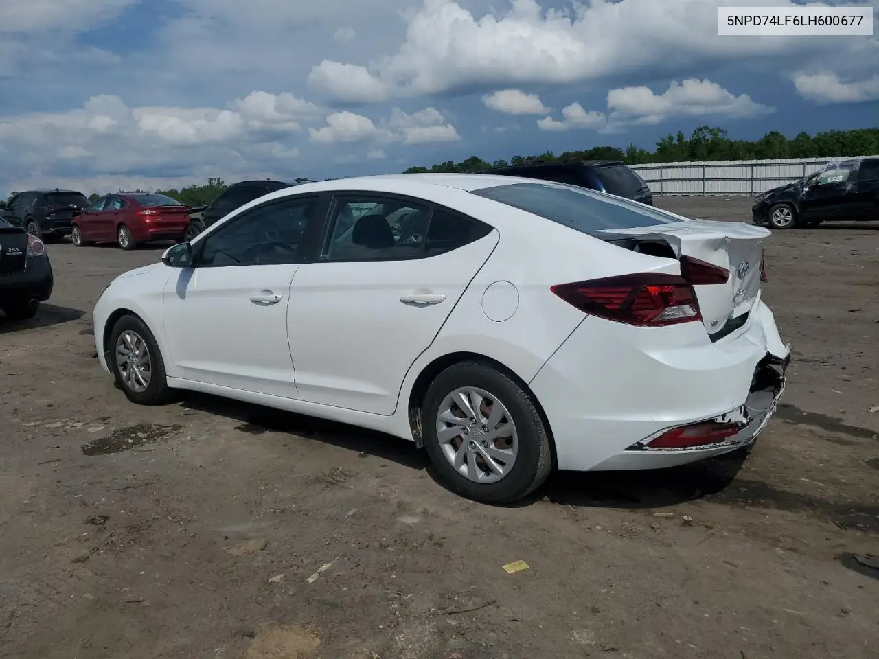 2020 Hyundai Elantra Se VIN: 5NPD74LF6LH600677 Lot: 57226855
