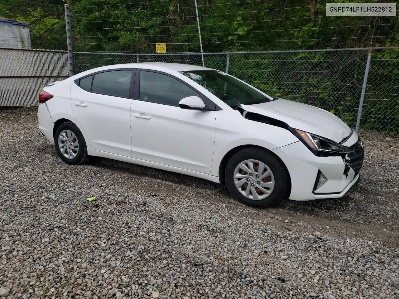 2020 Hyundai Elantra Se VIN: 5NPD74LF1LH522812 Lot: 59164365