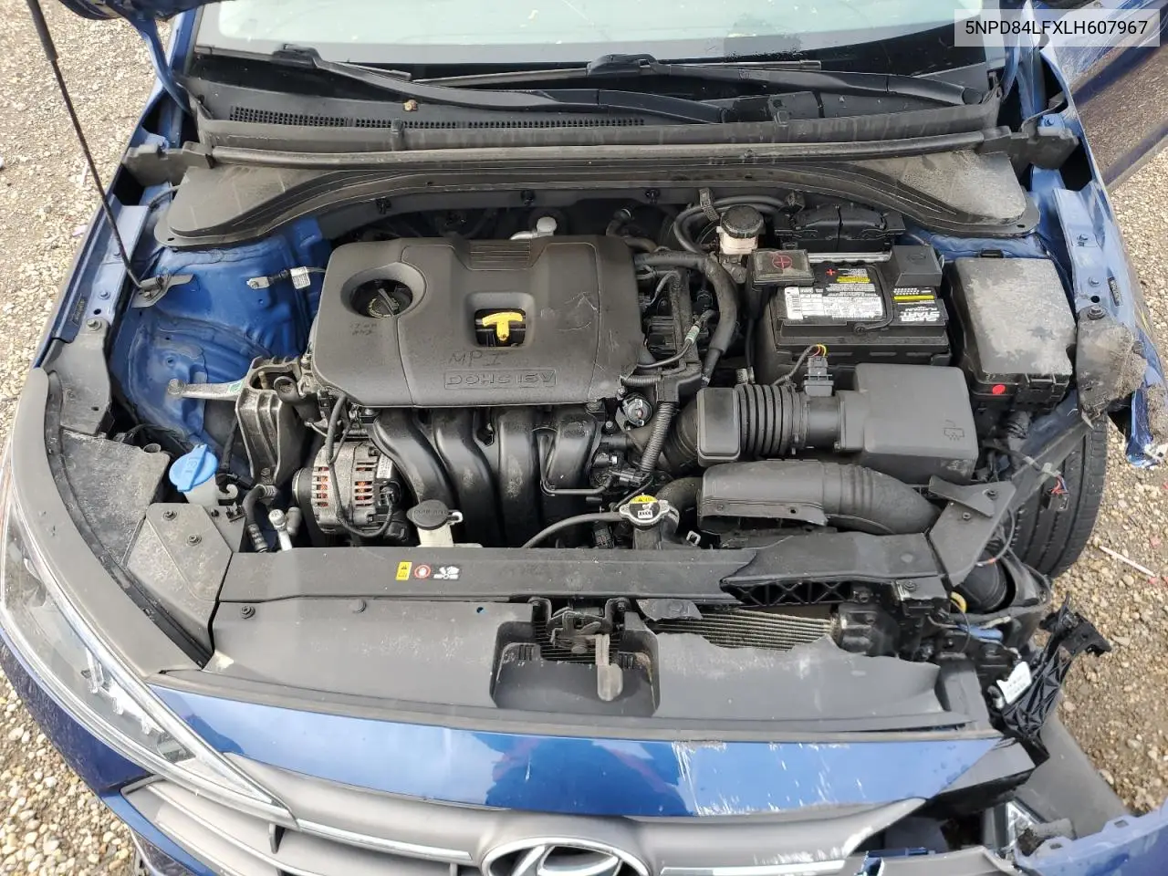 2020 Hyundai Elantra Sel VIN: 5NPD84LFXLH607967 Lot: 59491205