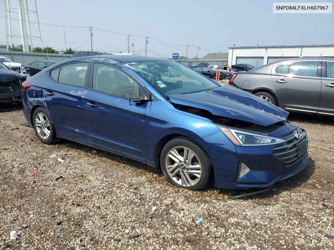 2020 Hyundai Elantra Sel VIN: 5NPD84LFXLH607967 Lot: 59491205