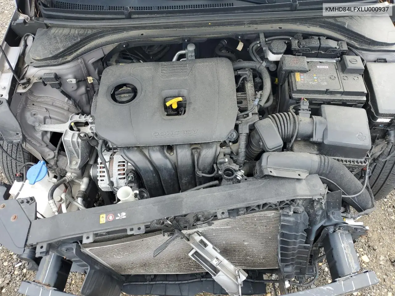2020 Hyundai Elantra Sel VIN: KMHD84LFXLU000937 Lot: 63008115