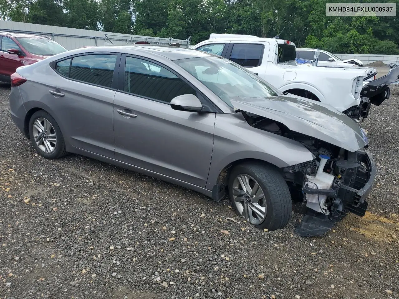 2020 Hyundai Elantra Sel VIN: KMHD84LFXLU000937 Lot: 63008115