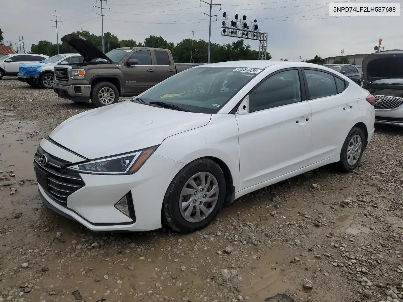 2020 Hyundai Elantra Se VIN: 5NPD74LF2LH537688 Lot: 63283455
